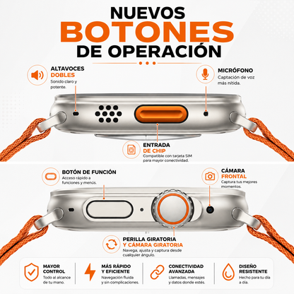 Reloj Inteligente 2026 (PULSERAS DE REGALO)
