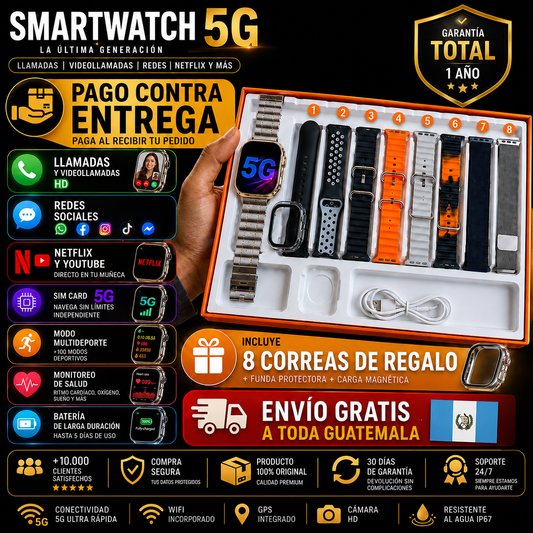 Reloj Inteligente 2026 (PULSERAS DE REGALO)